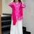Pink silk embroidery work heavy wedding attire