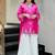 Pink silk embroidery work heavy wedding attire