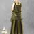 Green chartin embroidery work heavy wedding attire