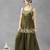 Green chartin embroidery work heavy wedding attire
