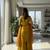 Mustard chartin embroidery work heavy wedding attire