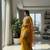 Mustard chartin embroidery work heavy wedding attire