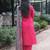 Pink cotton printed heavy wedding attire