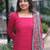 Pink cotton printed heavy wedding attire