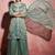 Green fendy satin embroidery work heavy wedding attire