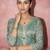 Green fendy satin embroidery work heavy wedding attire
