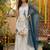 Off white french crepe embroidery work heavy wedding attire