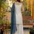 Off white french crepe embroidery work heavy wedding attire