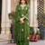 Green viscose chanderi embroidery work heavy wedding attire