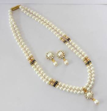 Real Pearls Double String Round Pearls Set 1