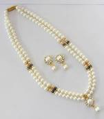Real Pearls Double String Round Pearls Set