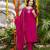 Pink viscose chanderi embroidery work heavy wedding attire