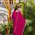 Pink viscose chanderi embroidery work heavy wedding attire