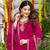 Pink viscose chanderi embroidery work heavy wedding attire