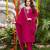 Pink viscose chanderi embroidery work heavy wedding attire