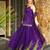 Purple rangoli silk embroidery work heavy wedding attire