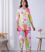 Multy rayon blend printed co-ord set