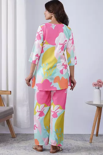 Multy rayon blend printed co-ord set