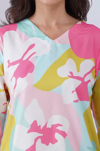Multy rayon blend printed co-ord set