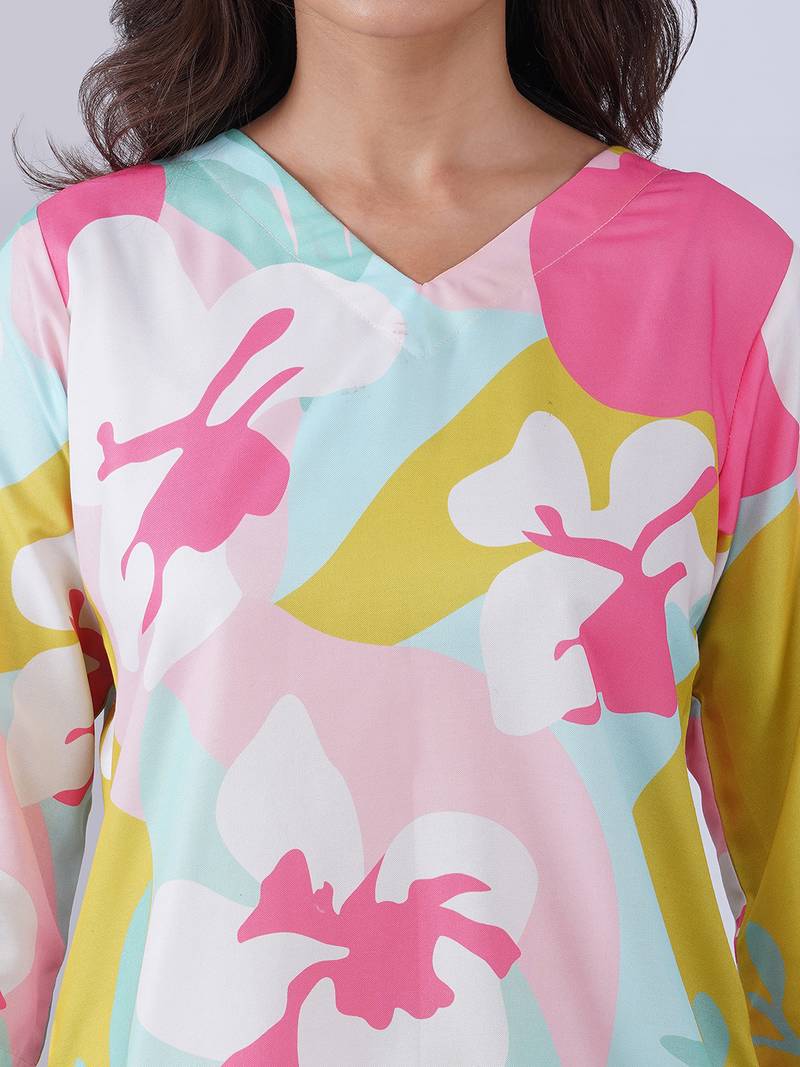 Multy rayon blend printed co-ord set
