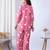 Pink rayon blend printed co-ord set