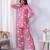 Pink rayon blend printed co-ord set