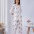 Off white rayon blend printed co-ord set