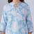 Sky blue rayon blend printed co-ord set