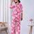 Pink rayon blend printed co-ord set