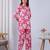 Pink rayon blend printed co-ord set
