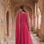Pink colour georgette ethnic ceremonial wedding reception gown