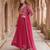 Pink colour georgette ethnic ceremonial wedding reception gown