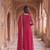 Red colour georgette ethnic ceremonial wedding reception gown