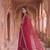 Red colour georgette ethnic ceremonial wedding reception gown
