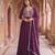 Purple colour georgette ethnic ceremonial wedding reception gown