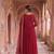 Maroon colour georgette ethnic ceremonial wedding reception gown