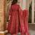 Maroon muslin digital printed readymade suit for fancy trendy looks