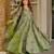 Green muslin digital printed readymade suit for fancy trendy looks