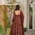 Brown muslin digital printed readymade suit for fancy trendy looks