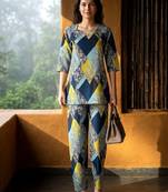 Blue smart and stylish co-ord set dress