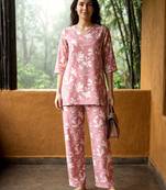 Pink smart and stylish co-ord set dress