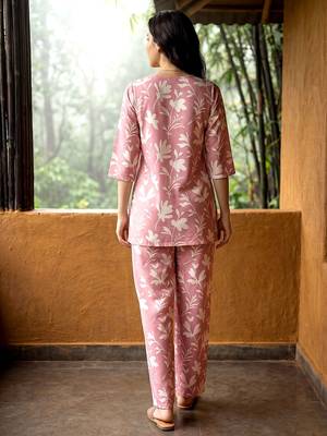 Pink smart and stylish co-ord set dress 2