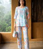 Sea green smart and stylish co-ord set dress