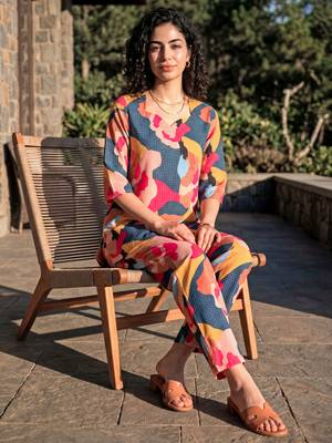 Multy smart and stylish co-ord set dress 5