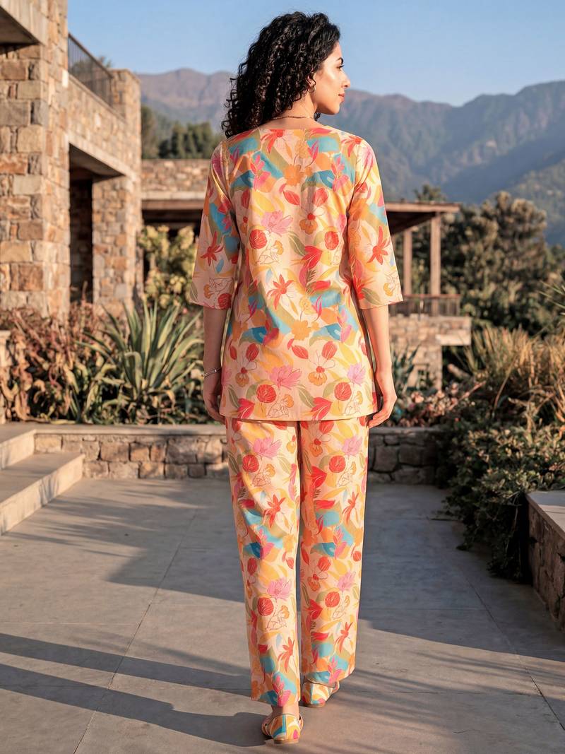 Rust smart and stylish co-ord set dress