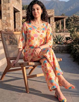 Rust smart and stylish co-ord set dress 5