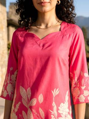 Pink smart and stylish co-ord set dress 3