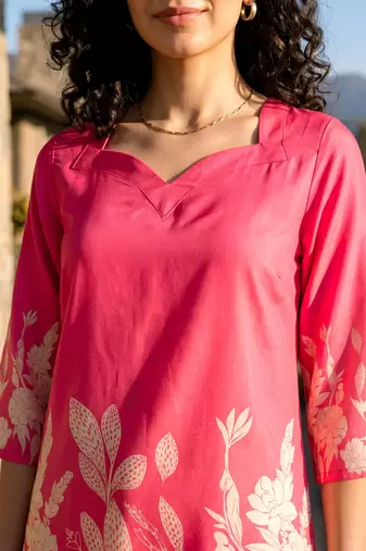 Pink color smart and stylish co-ord set dress for fancy girlie looks