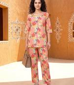 Pink smart and stylish co-ord set dress
