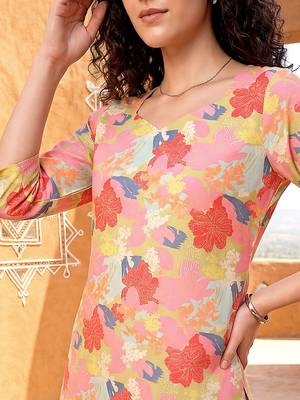 Pink smart and stylish co-ord set dress 3